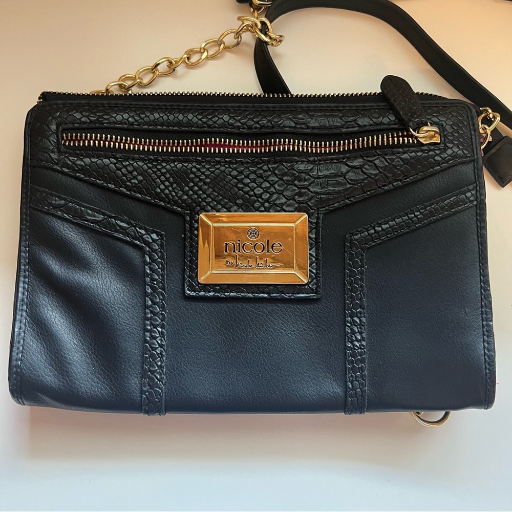 Nicole by Nicole Miller Black Crossbody Purse